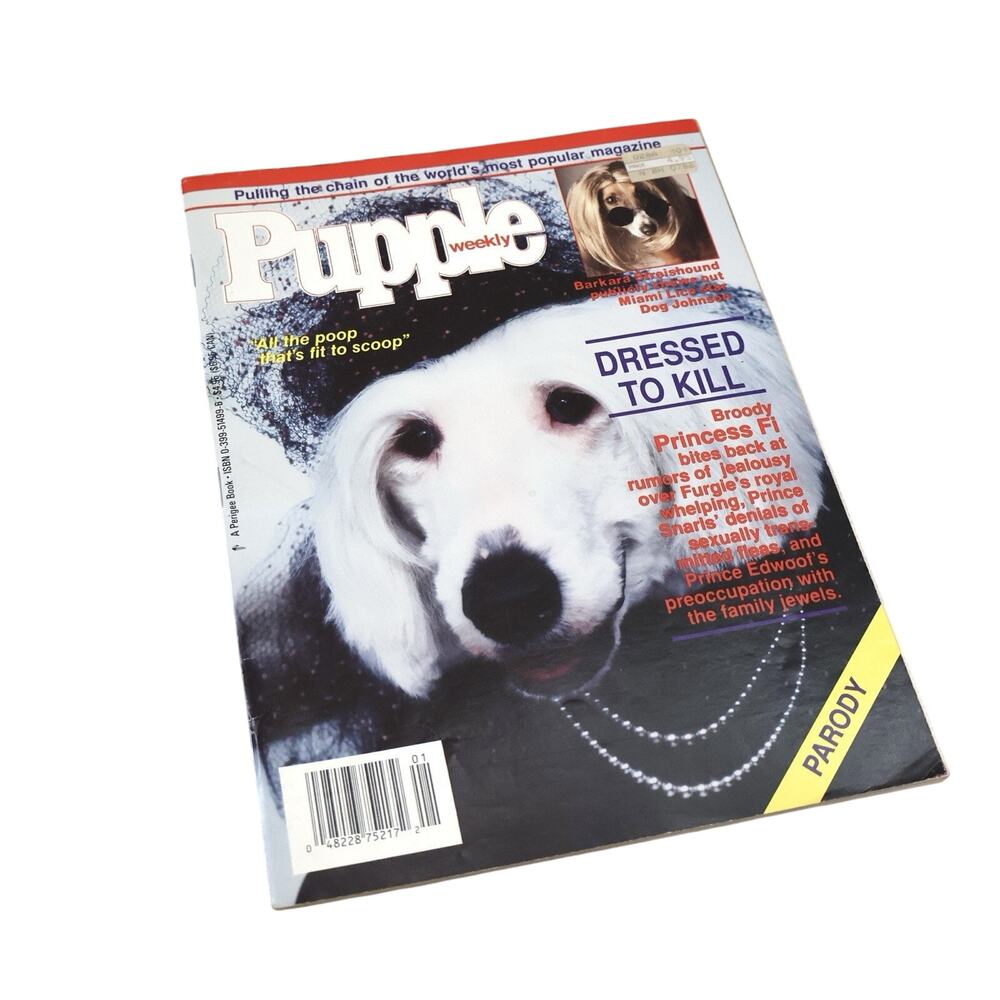 Vintage Pupple Weekly Dog Puppy People Weekly Parody Magazine 80s Funny Humor